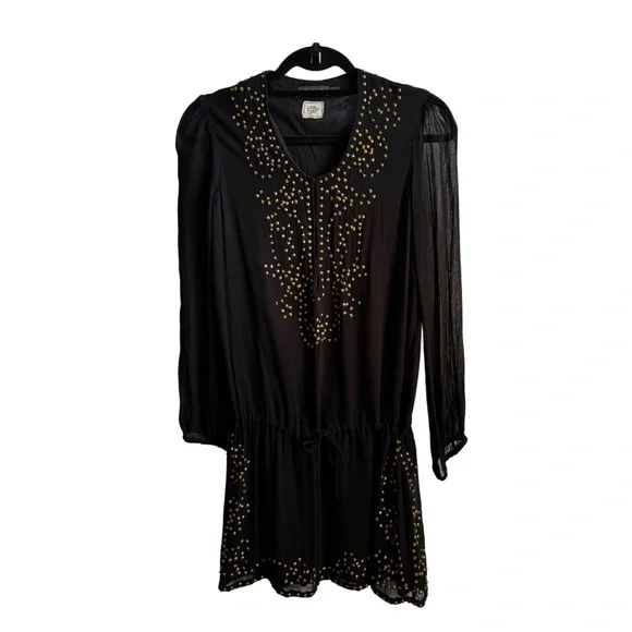 Antik Batik | Dresses | Antik Batik Black And Brass Embellished Grove  Djebellah Dress S 38 | Poshmark